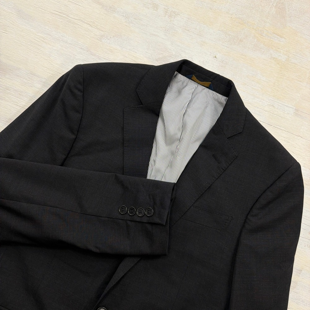 Brooks Brothers Blazer Explorer Regent Fit 38R Wool Blend Charcoal Gray Mens